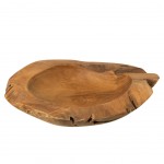 Round teak bowl