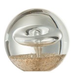 Translucent Gold Glitter Glass Paperweight