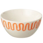 Curved Orange Porcelain Bowl