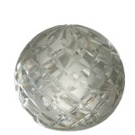 Small Clear Cut Glass Paperweight 6.5 cm