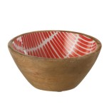 Mango Wood Decorated Bowl 17 cm