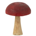 Decorative Red Mushroom in Wood 39 cm