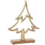 Gold Aluminum Decorative Tree 25 cm