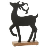 Black Aluminum Decorative Reindeer - 26 cm