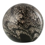 Stardust Black and Gold Paperweight in Glass