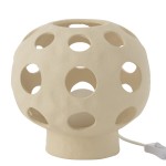 Beige Stone Globe Lamp