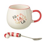 Candy Cane Mug and Spoon Gift Set