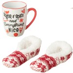 Christmas Mug and Slippers Gift Set