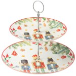 Two-Tier Serving Platter - Nutcracker Design