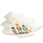 Nutcracker Motif Tree-Shaped Serving Plate