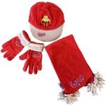 Bratz Polar Fleece Hat, Scarf, and Gloves Set - Embroidered