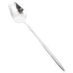 Rosebud spoon in silver stainless steel