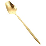 Rosebud spoon in gold stainless steel