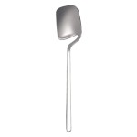 Small Silver-Toned Stainless Steel Spoon with Notch