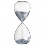 Hourglass decoration - glass and sand glitter 25 cm