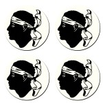 Set of 4 coasters Corsica by Cbkreation