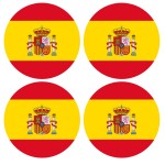 Set of 4 Coasters Spanish Flag by Cbkreation