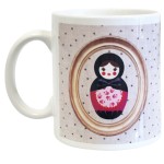 Polka Dot Russian Doll Mug by Cbkreation