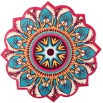 Set of 2 Mandala coasters - Pink