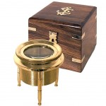 Marine navigation magnifier on feet and its box - 9.5 cm