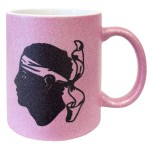 Pink ceramic Corsica mug by Cbkreation