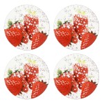 Set of 4 Strawberry Coasters by Cbkreation