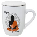 Ceramic Buddha Infusion Mug with Infuser and Lid