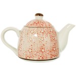 Ceramic Teapot with Small Flowers and Stainless Steel Infuser