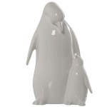 Penguin Mother and Baby Figurine  32 cm