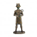 Statuette of the Egyptian God Osiris in bronze aspect resin