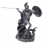 Athena statuette in bronze aspect resin