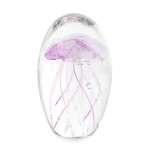 Glass Jellyfish paperweight 11 cm