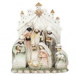 Nativity statuette Kings and Shepherd in resin 25 cm