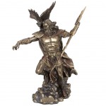 Zeus polyresin statue in bronze color - 50 cm