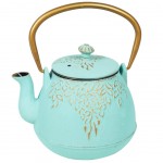 Tetsubin blue green teapot Japanese 1 liter