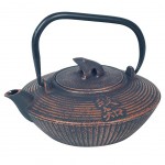 Japanese cast iron teapot black and copper color 1.2 liter