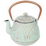 Green Japanese Cast Iron Teapot 1 Liter