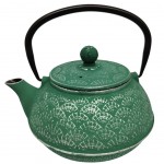 Green Japanese Cast Iron Teapot 0.9 Liter