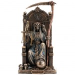 Santa Muerte statuette in bronze look resin