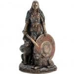 FREYA polyresin statuette in bronze color