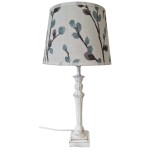 White patinated foot table lamp 43 cm