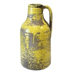 Handcrafted glazed yellow vase 29 cm