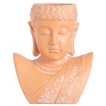 Terracotta color ceramic Buddha flowerpot