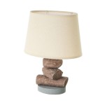 Cement log lamp 36 cm