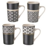 Set of 4 ceramic mugs