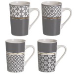 Set of 4 ceramic mugs