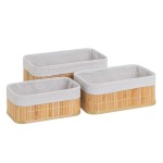 Set of 3 Bamboo Storage Baskets