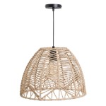 Woven Paper Fiber Pendant Light