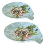 Set of 2 cups tea bag rest or spoon rest