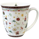 Ornaments All Over Red - Fine Bone China Mug